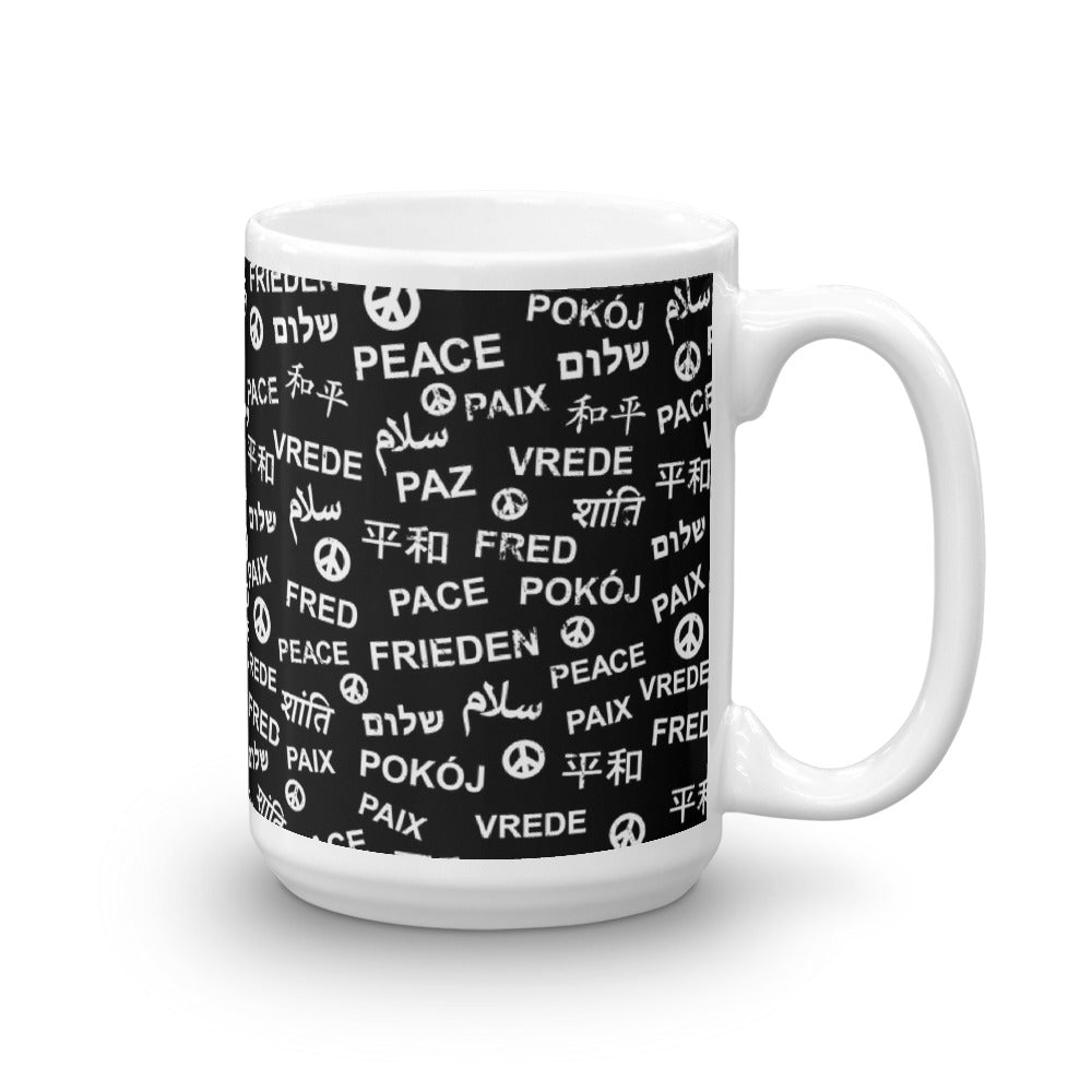 Black Peace Mug, Mug, HEED THE HUM
