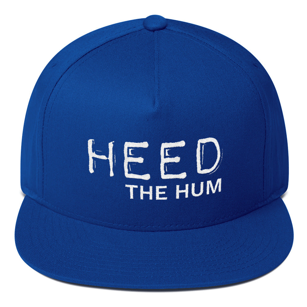 HEED THE HUM Flat Bill Cap Hat, Hats, HEED THE HUM
