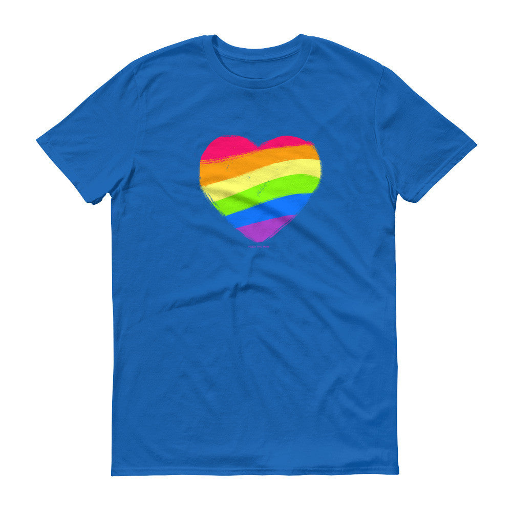 Rainbow Heart Unisex T-shirt, Shirts, HEED THE HUM