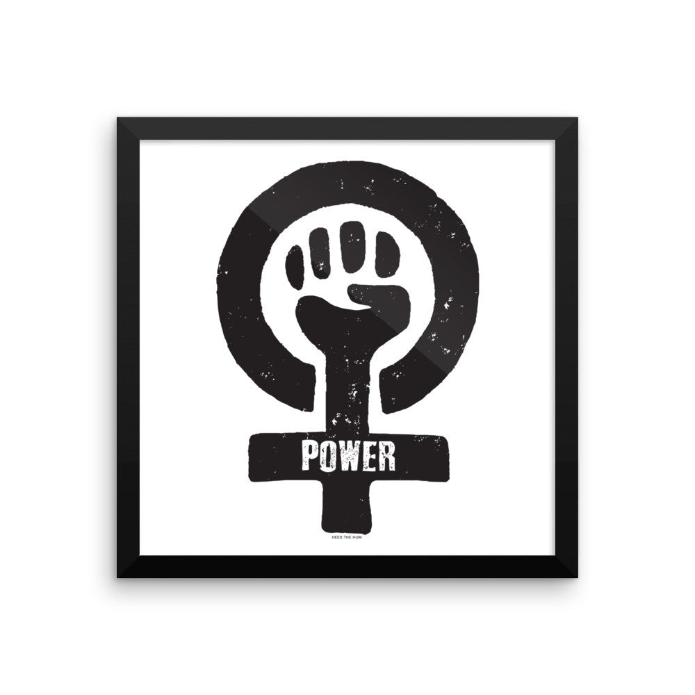 Feminist Power Framed poster, Poster, HEED THE HUM