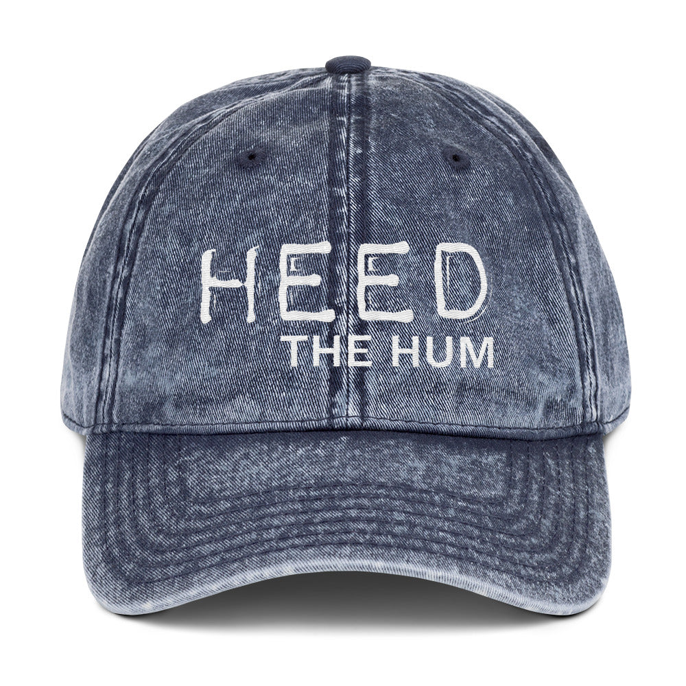 HEED THE HUM Hat - Vintage Cotton Twill Cap, , HEED THE HUM