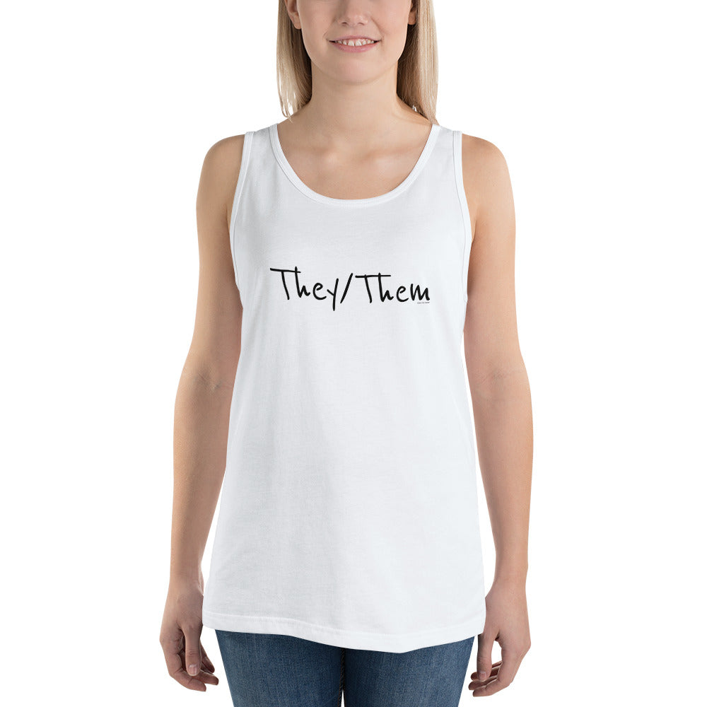 They/Them Unisex Trans Tank Top, Shirt, HEED THE HUM