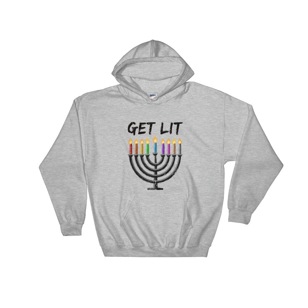 Chanukah - GET LIT Hooded Sweatshirt, Shirt, HEED THE HUM