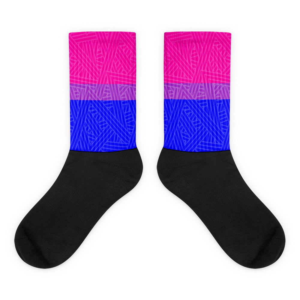 Bisexual Pride Flag Socks, Socks, HEED THE HUM