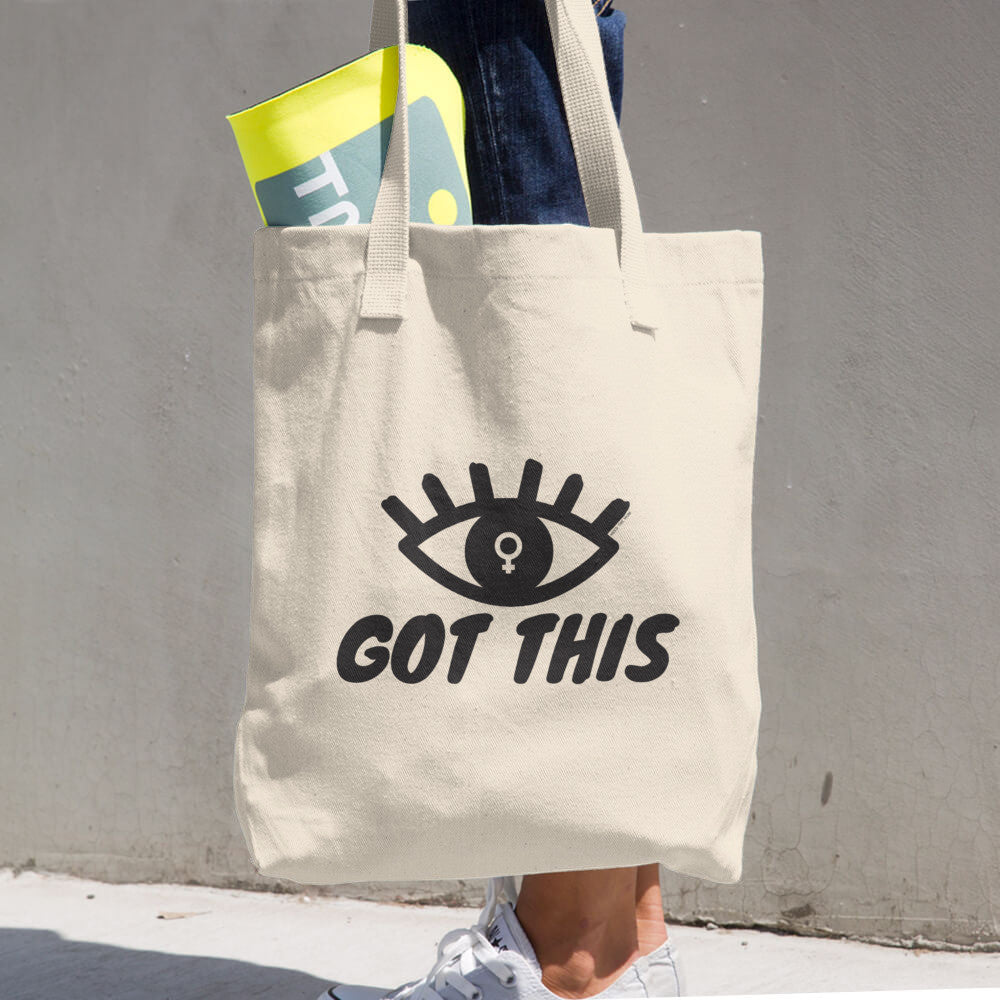 Eye Got This Feminist 13 oz Tote Bag, Tote Bag, HEED THE HUM