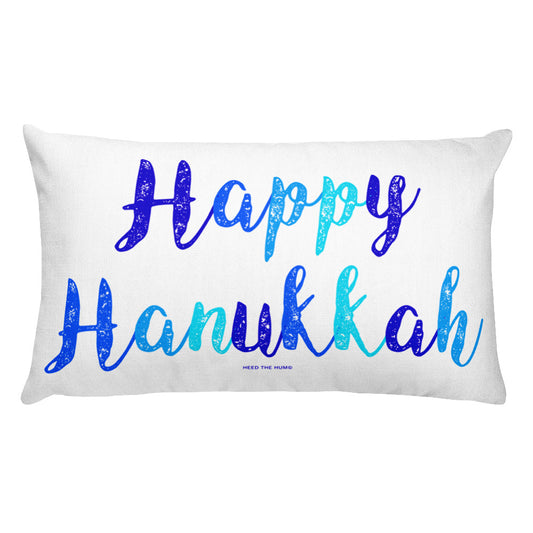 Happy Hanukkah Rectangular Pillow, Pillow, HEED THE HUM