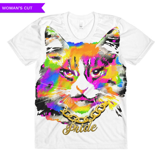 Pussy Pride Woman's Cut All-Over Pride T-shirt, Shirts, HEED THE HUM